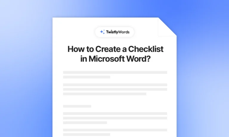 create a checklist in word blog featured image